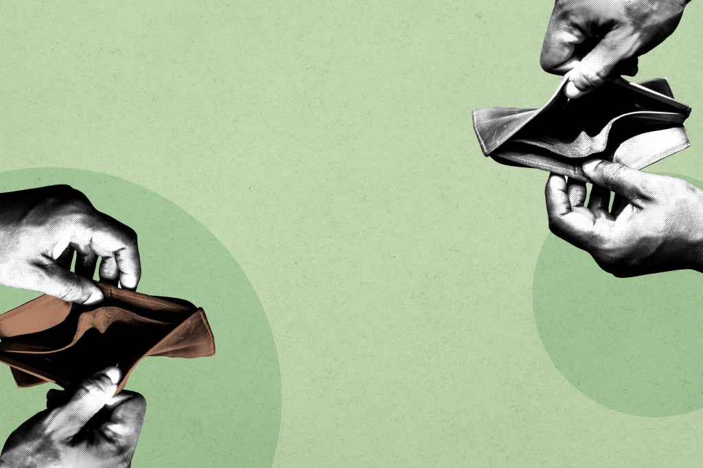 Image of two empty wallets.